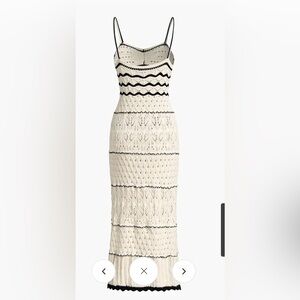 Commense Paros Black and Cream Strappy Knit Dress